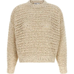 Beige Elastane Cardigan