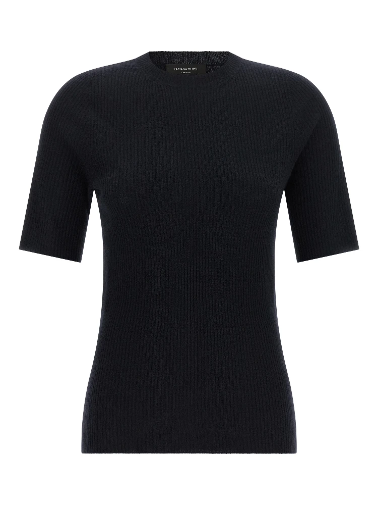 Blue Virgin Wool T-Shirt