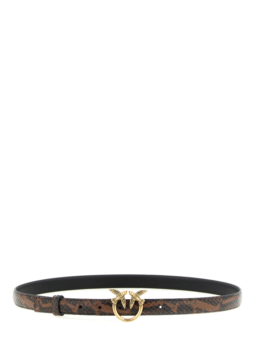 Brown Calfskin Thin Belt