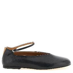 Black Calfskin Ballet Flats