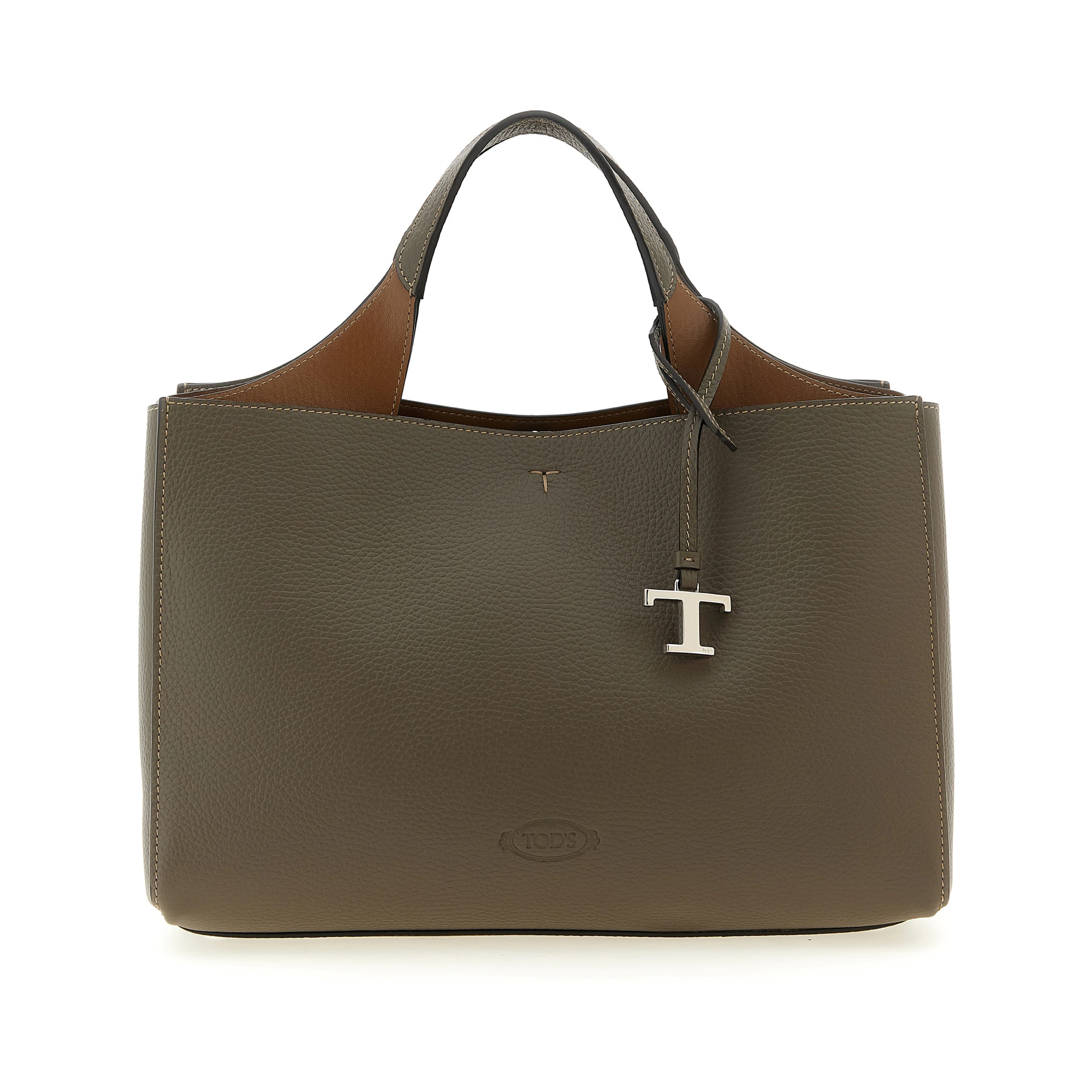 Gray Calfskin Handbag