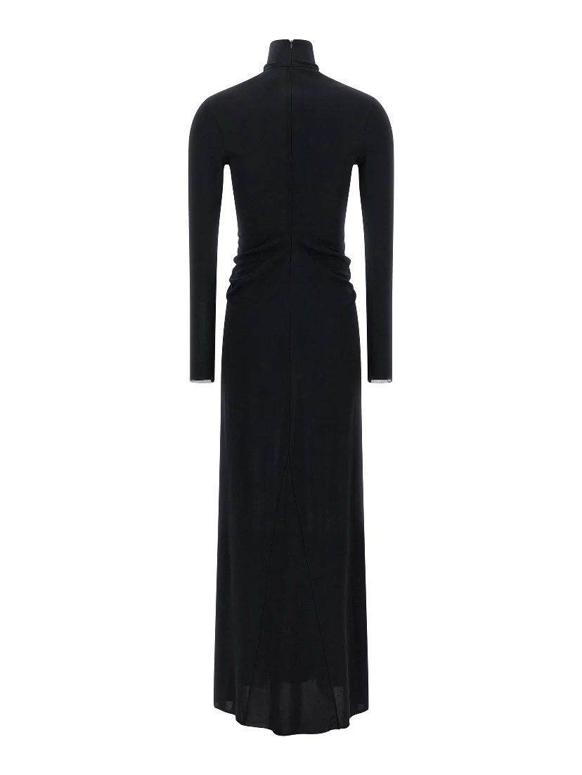 Blue Viscose Long Dress