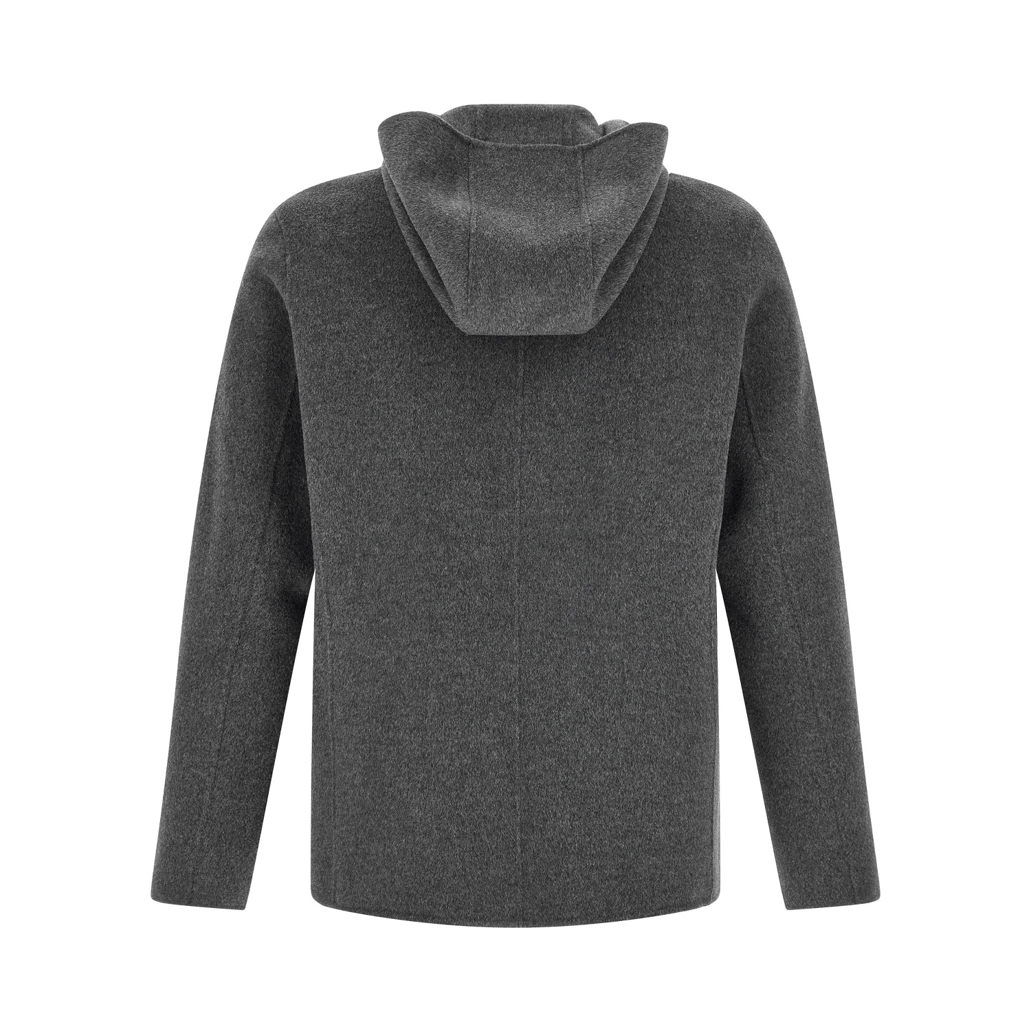 Gray Wool Full-Length Jacket