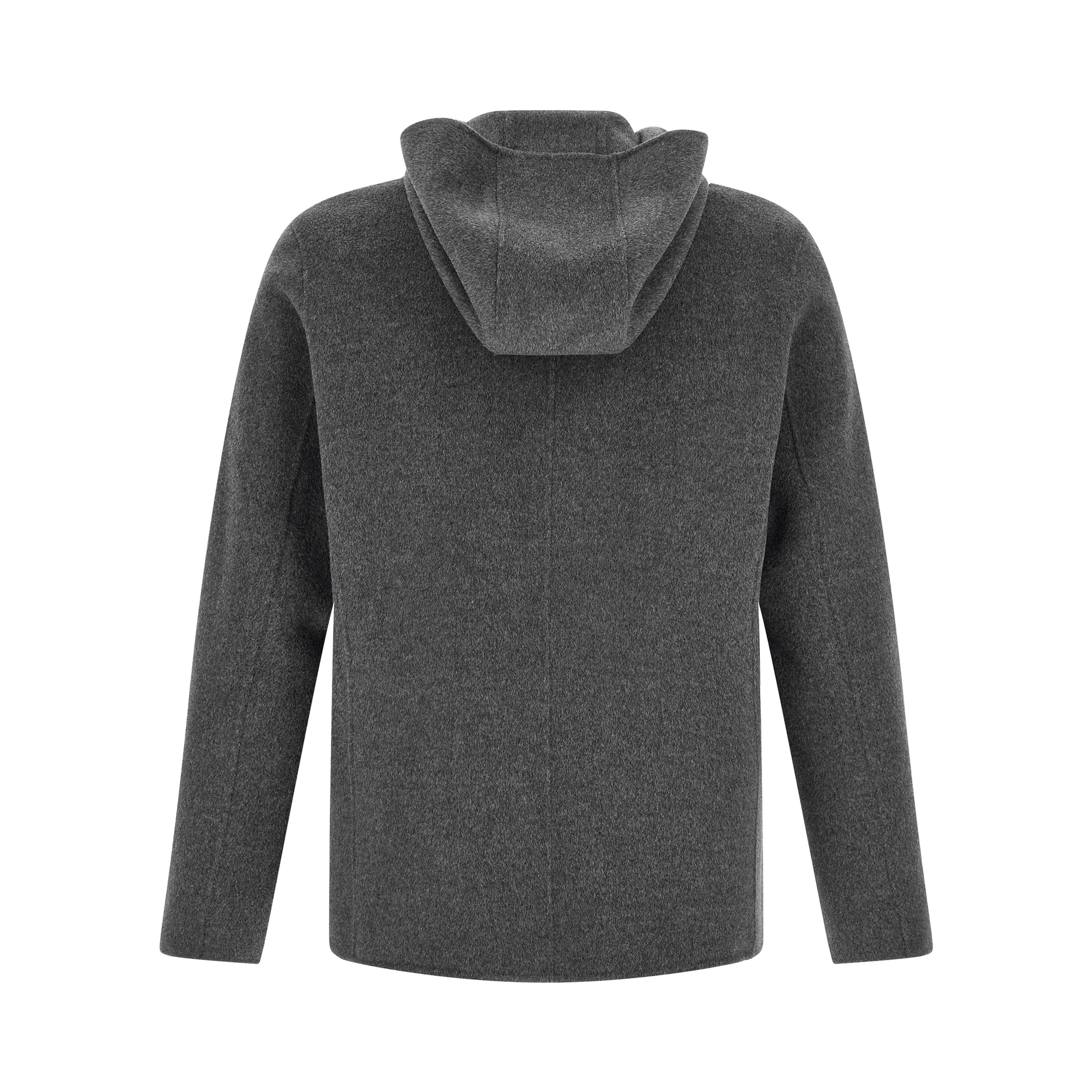 Gray Wool Full-Length Jacket