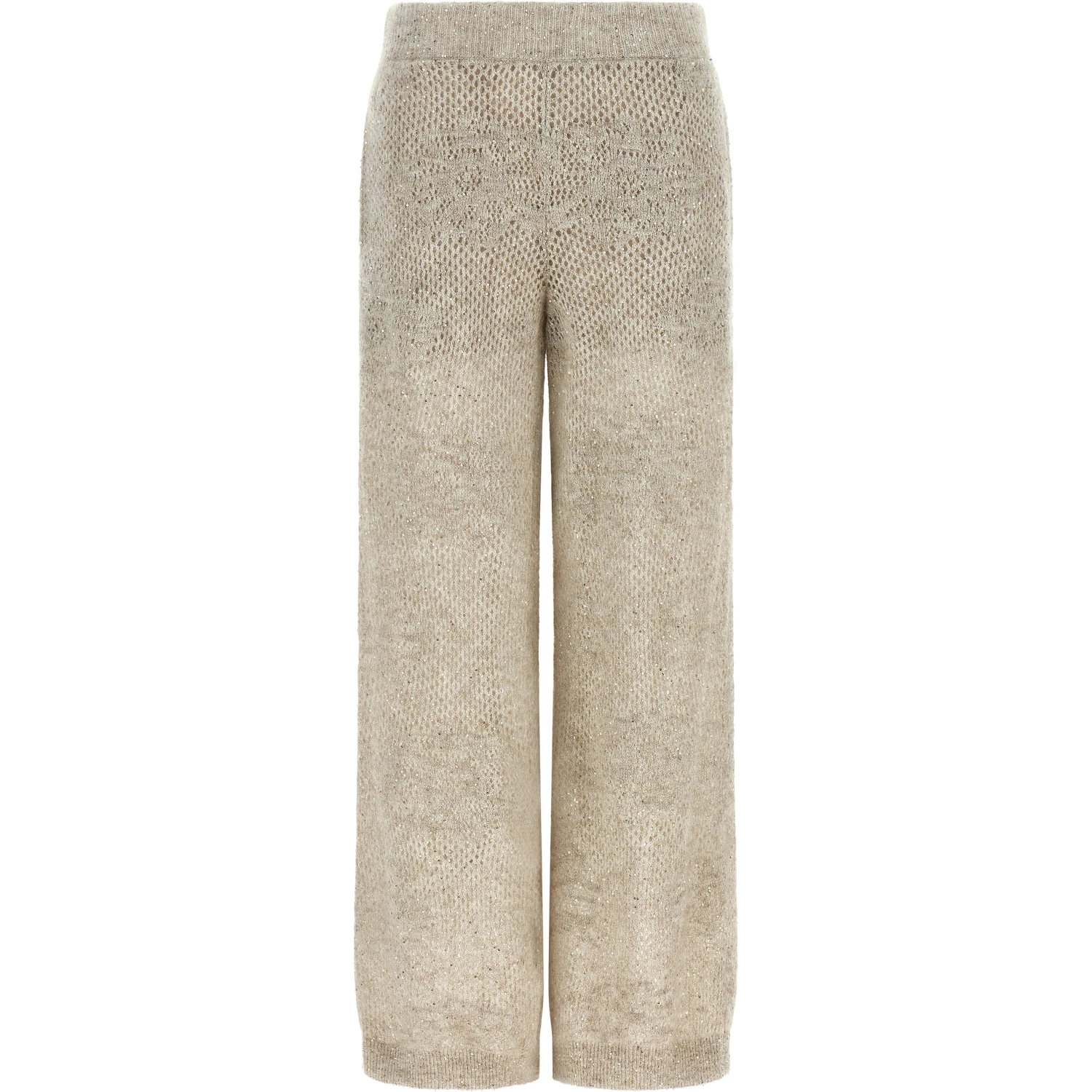 Beige Nylon Casual Pants