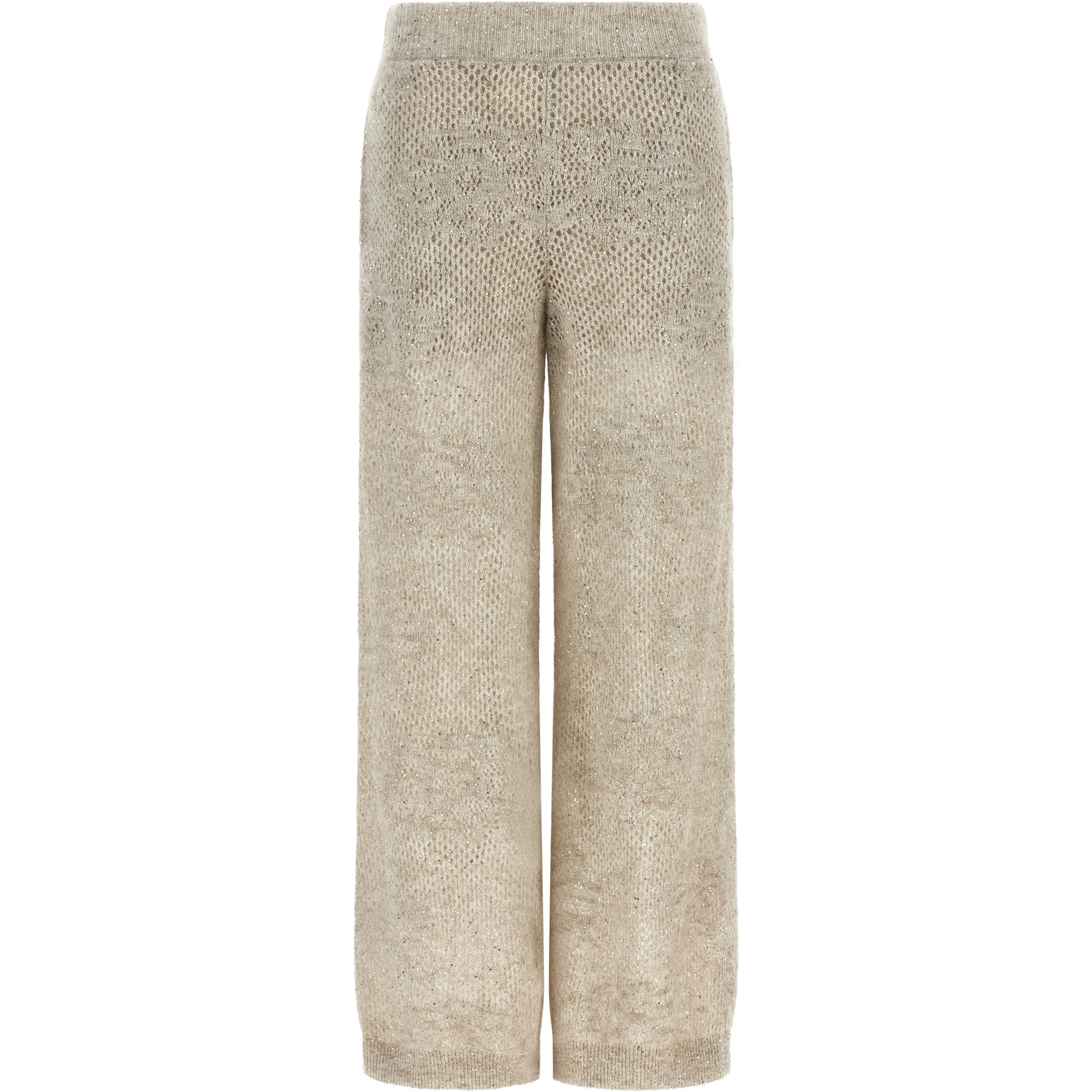 Beige Nylon Casual Pants