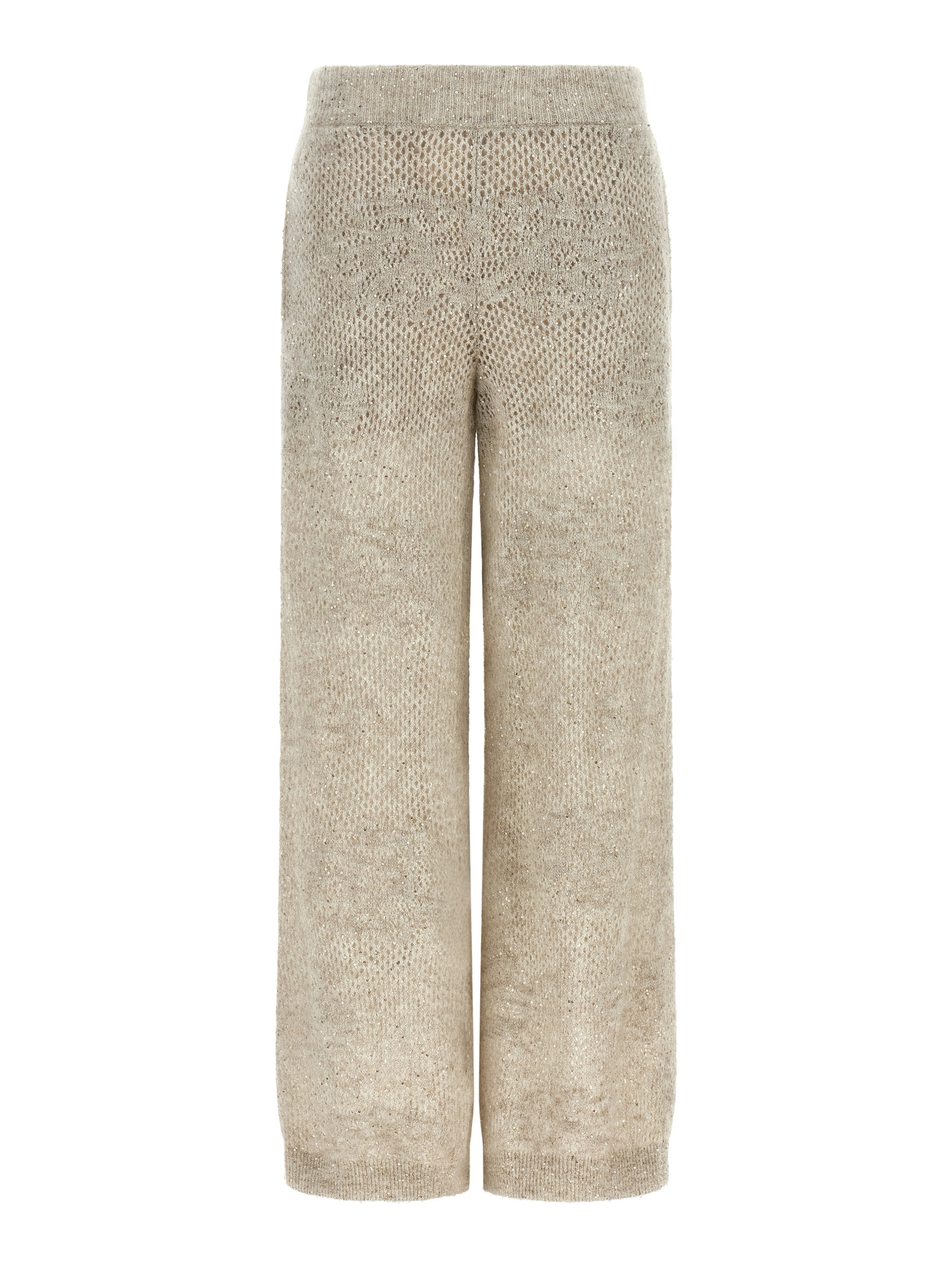 Beige Nylon Casual Pants