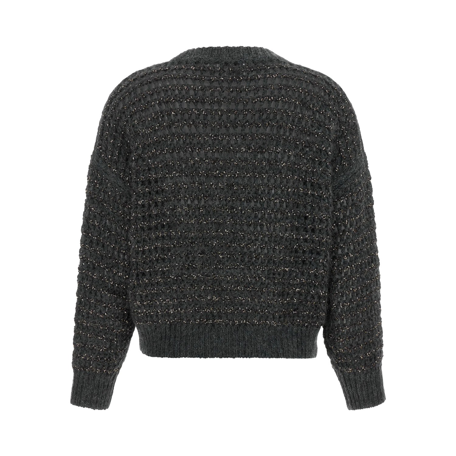 Gray Elastane Cardigan