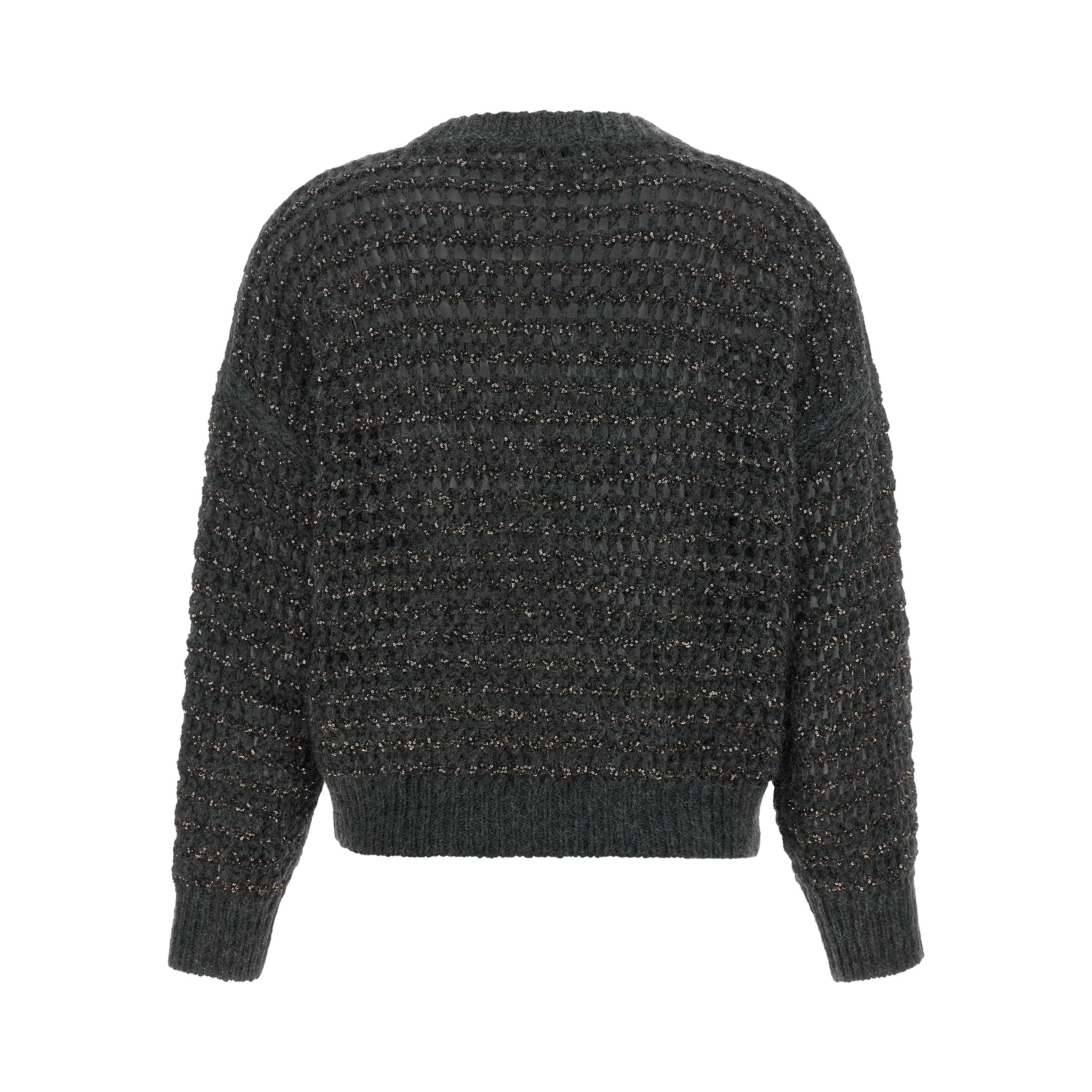 Gray Elastane Cardigan