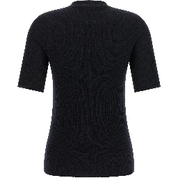 Blue Virgin Wool T-Shirt