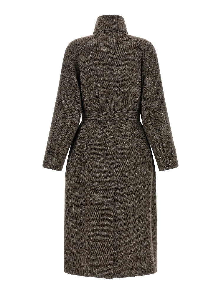 Brown Virgin Wool Coat alternative