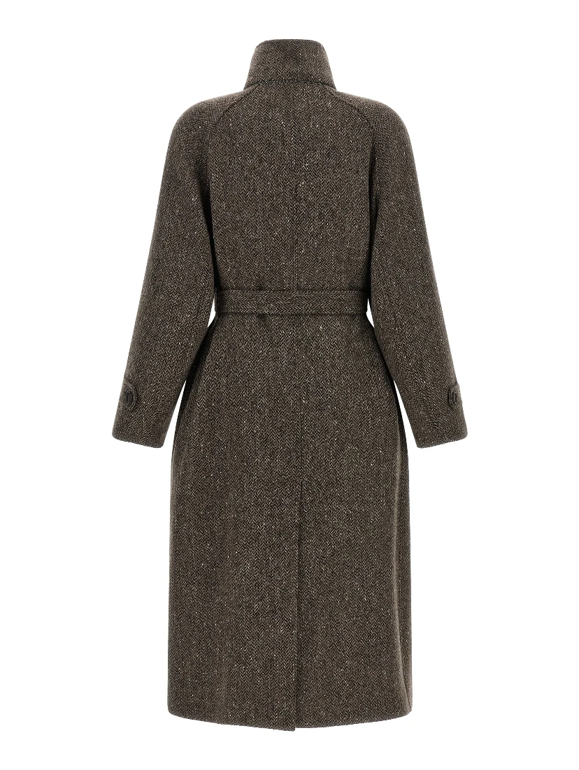 Brown Virgin Wool Coat