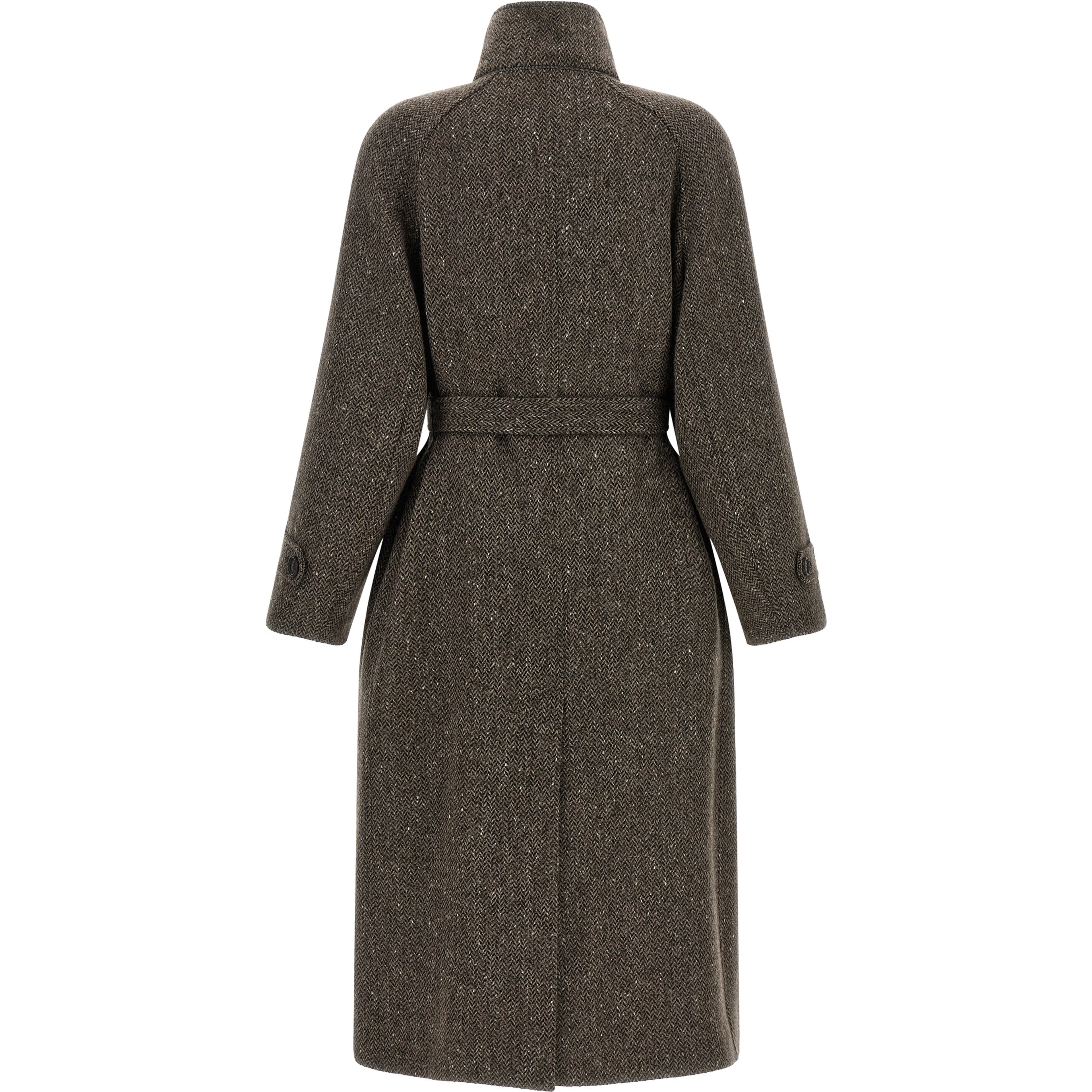 Brown Virgin Wool Coat