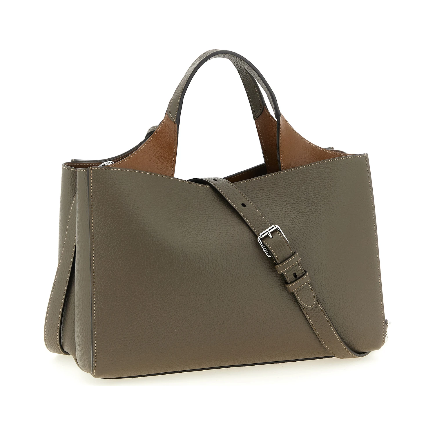 Gray Calfskin Handbag
