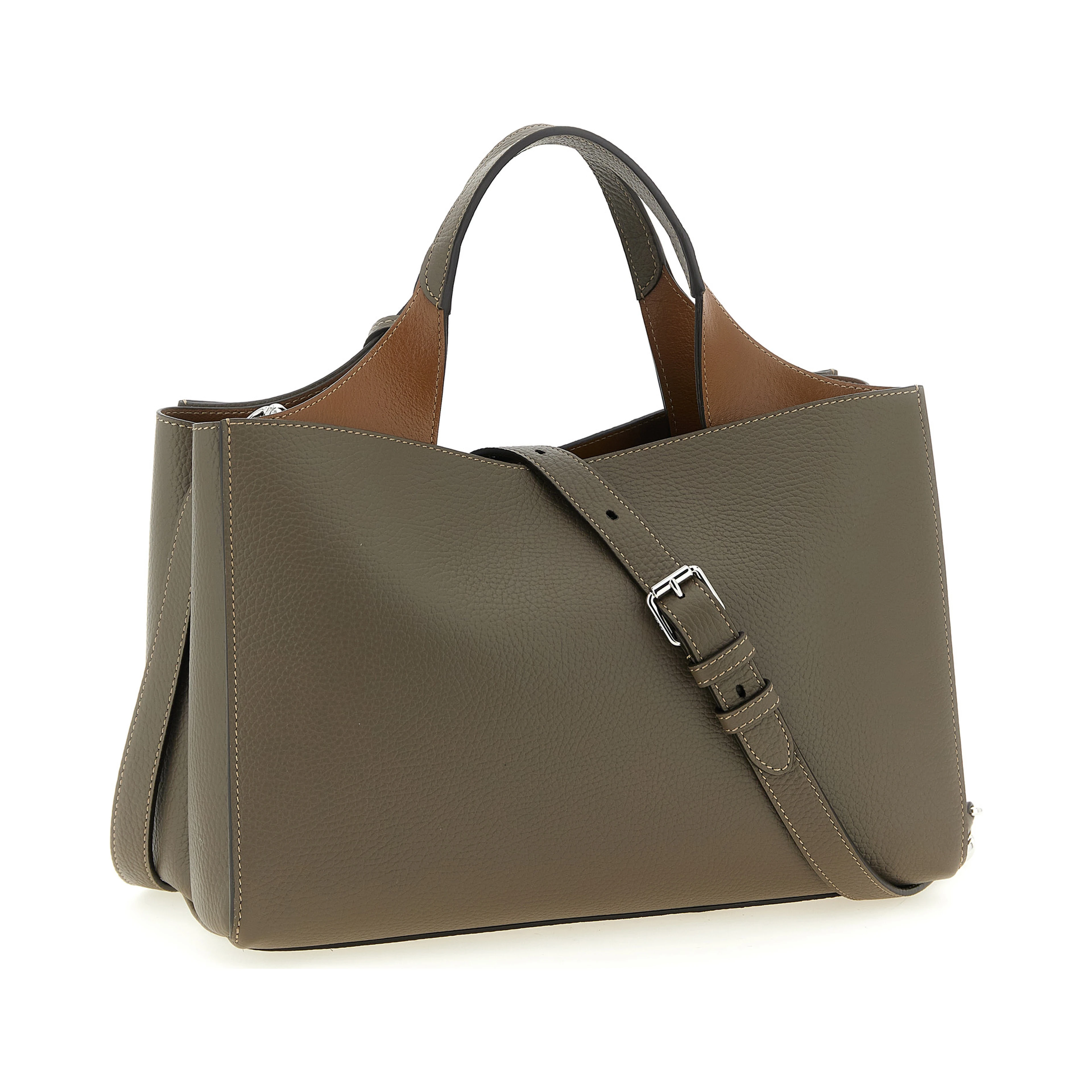 Gray Calfskin Handbag