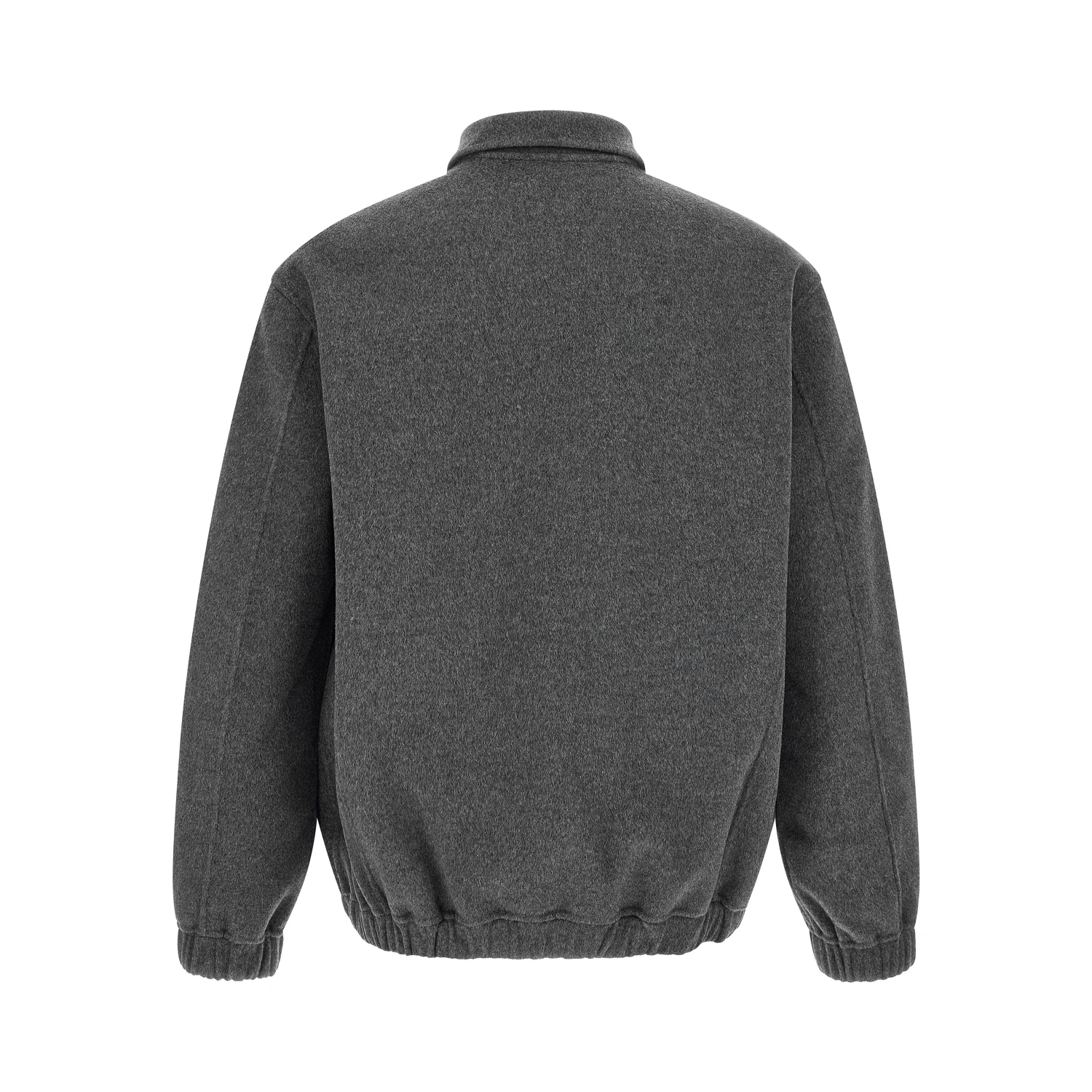 Gray Wool Full-Length Jacket