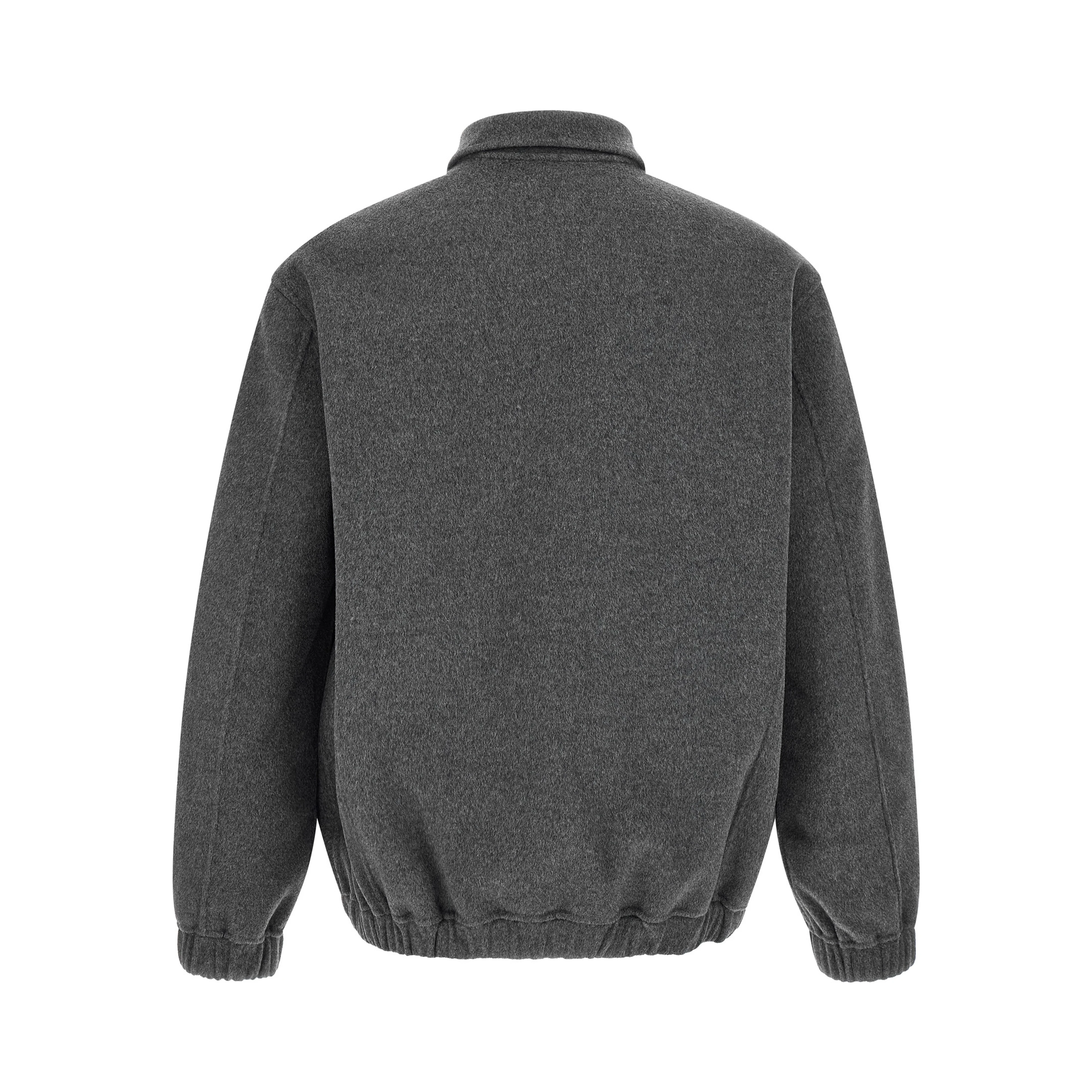 Gray Wool Full-Length Jacket