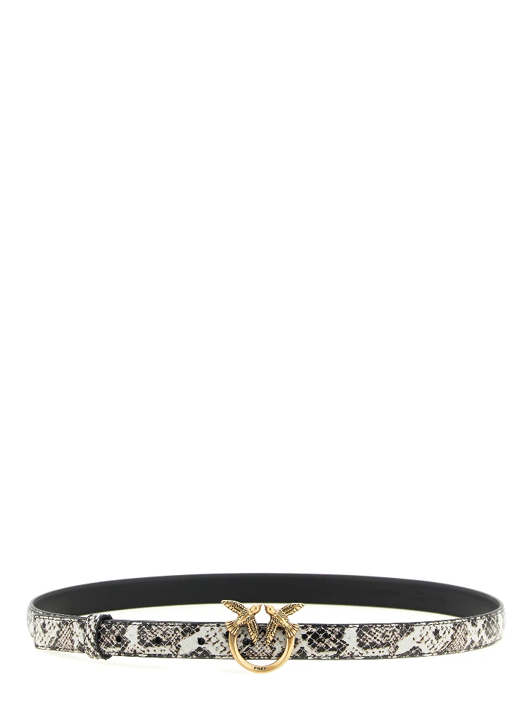 Gray Calfskin Thin Belt