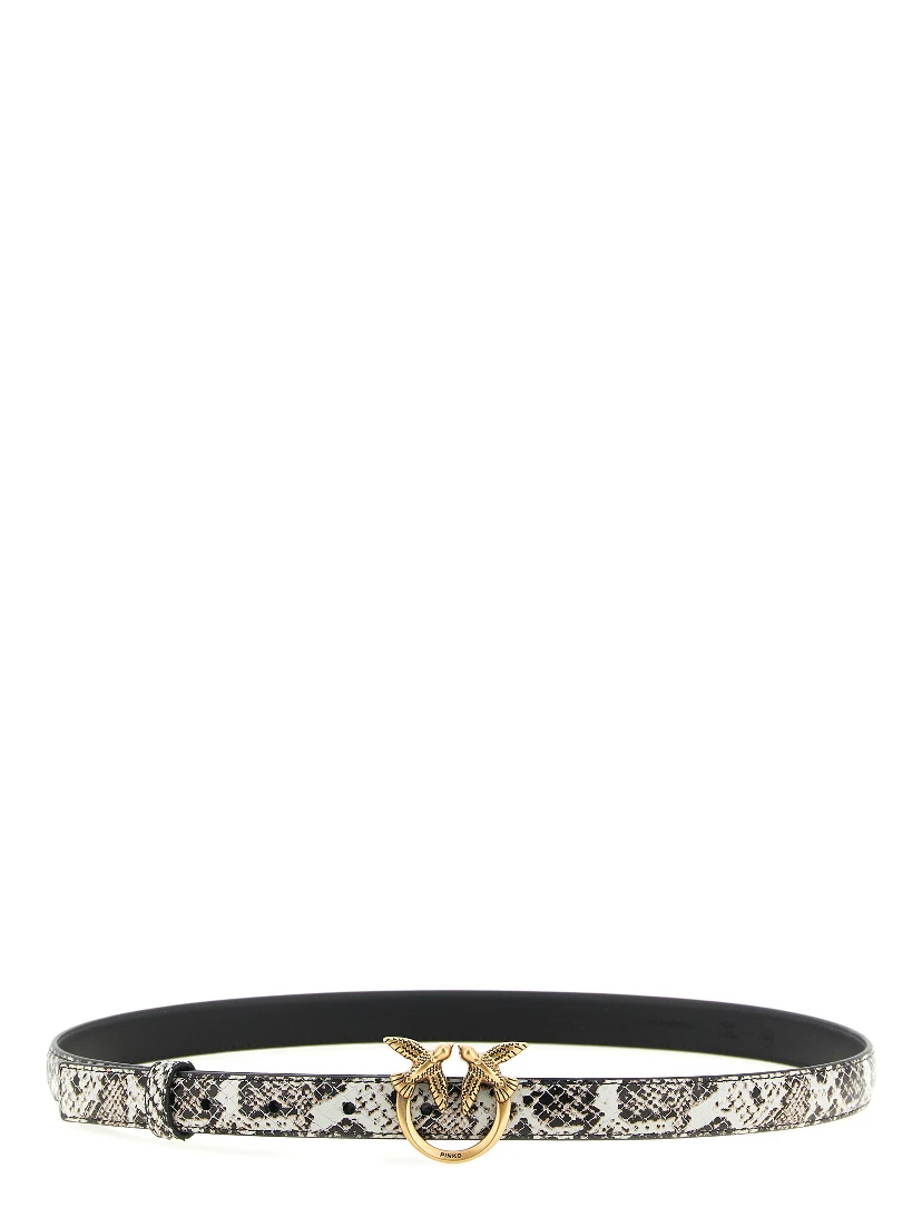 Gray Calfskin Thin Belt