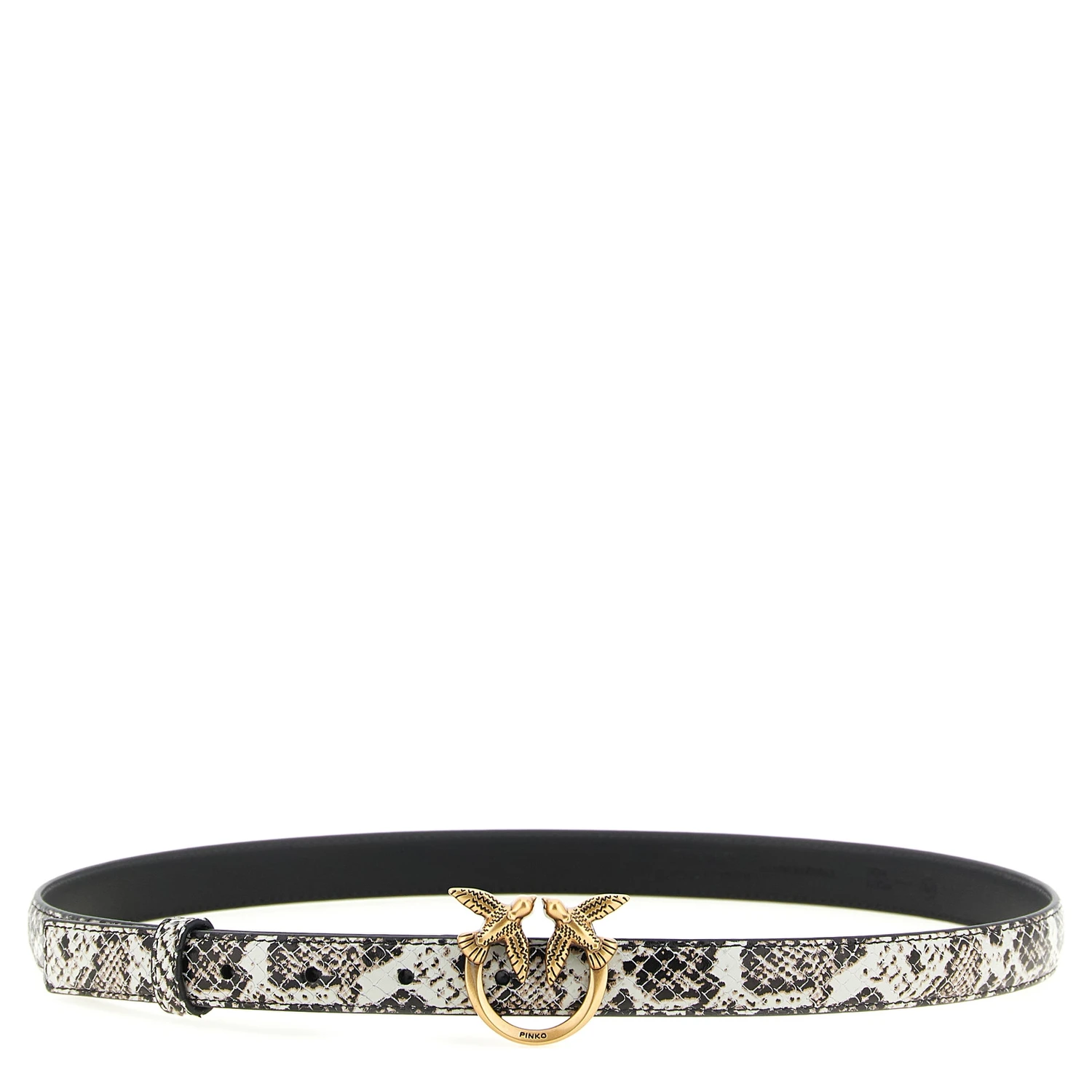 Gray Calfskin Thin Belt