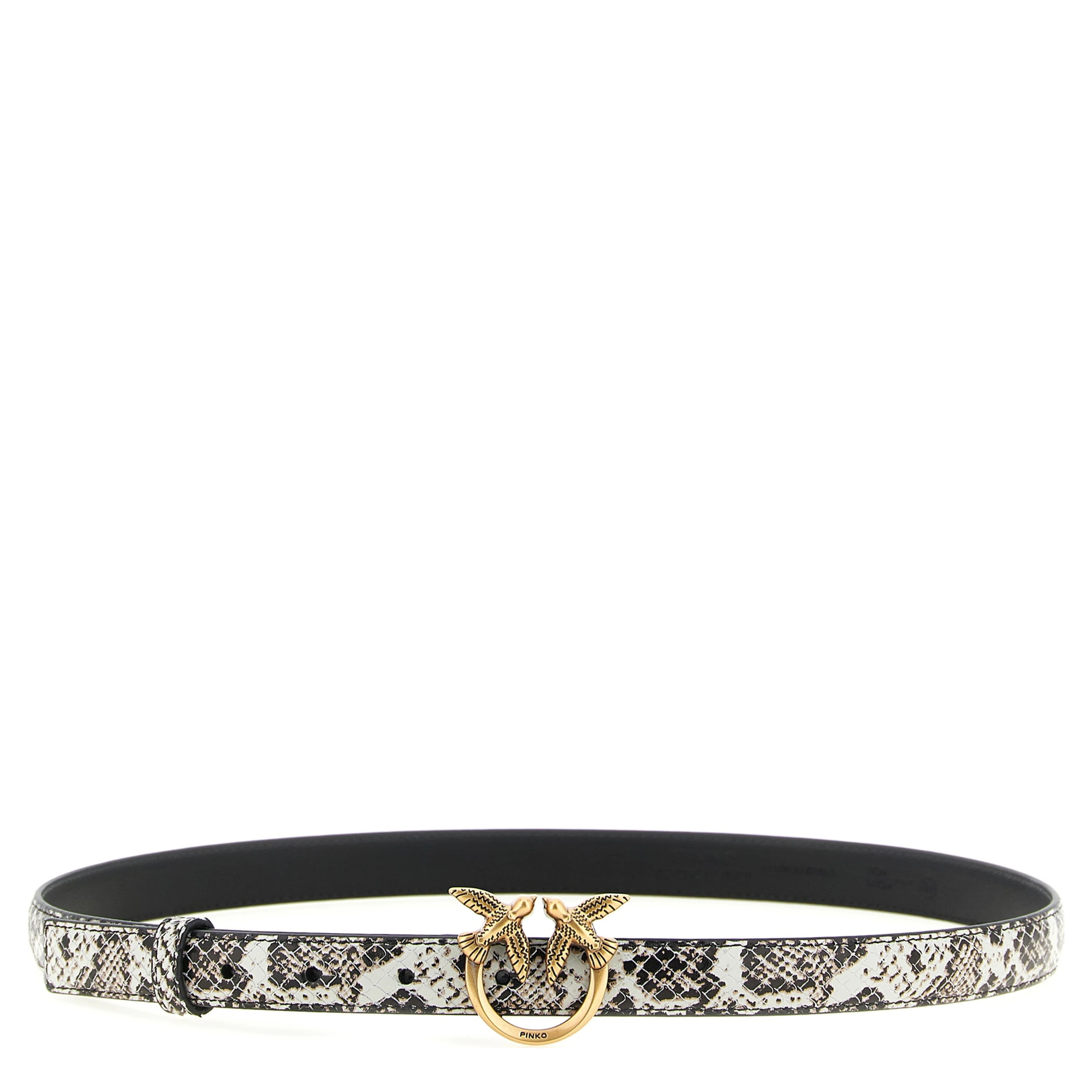 Gray Calfskin Thin Belt