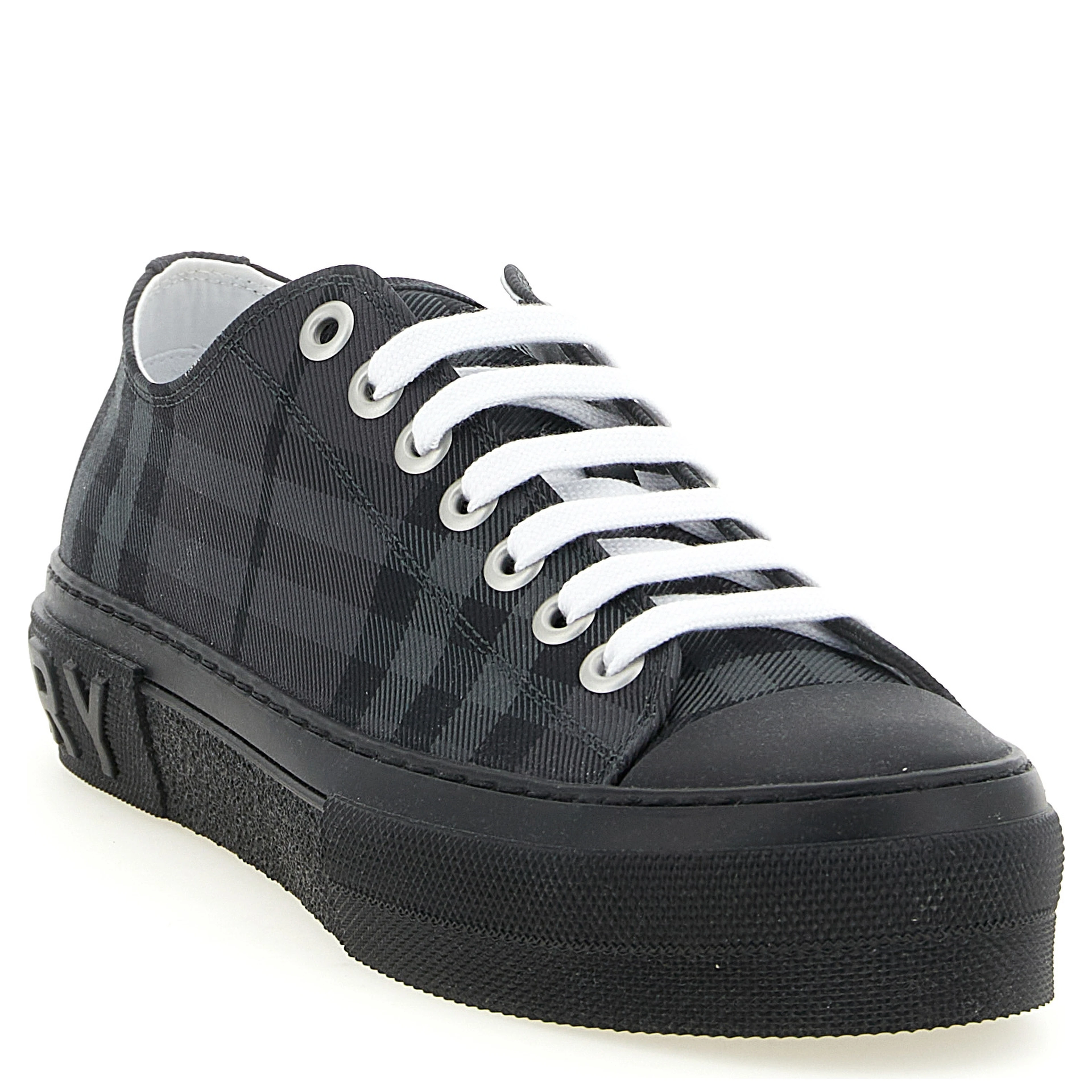 Gray Polyamide Low Top Sneakers