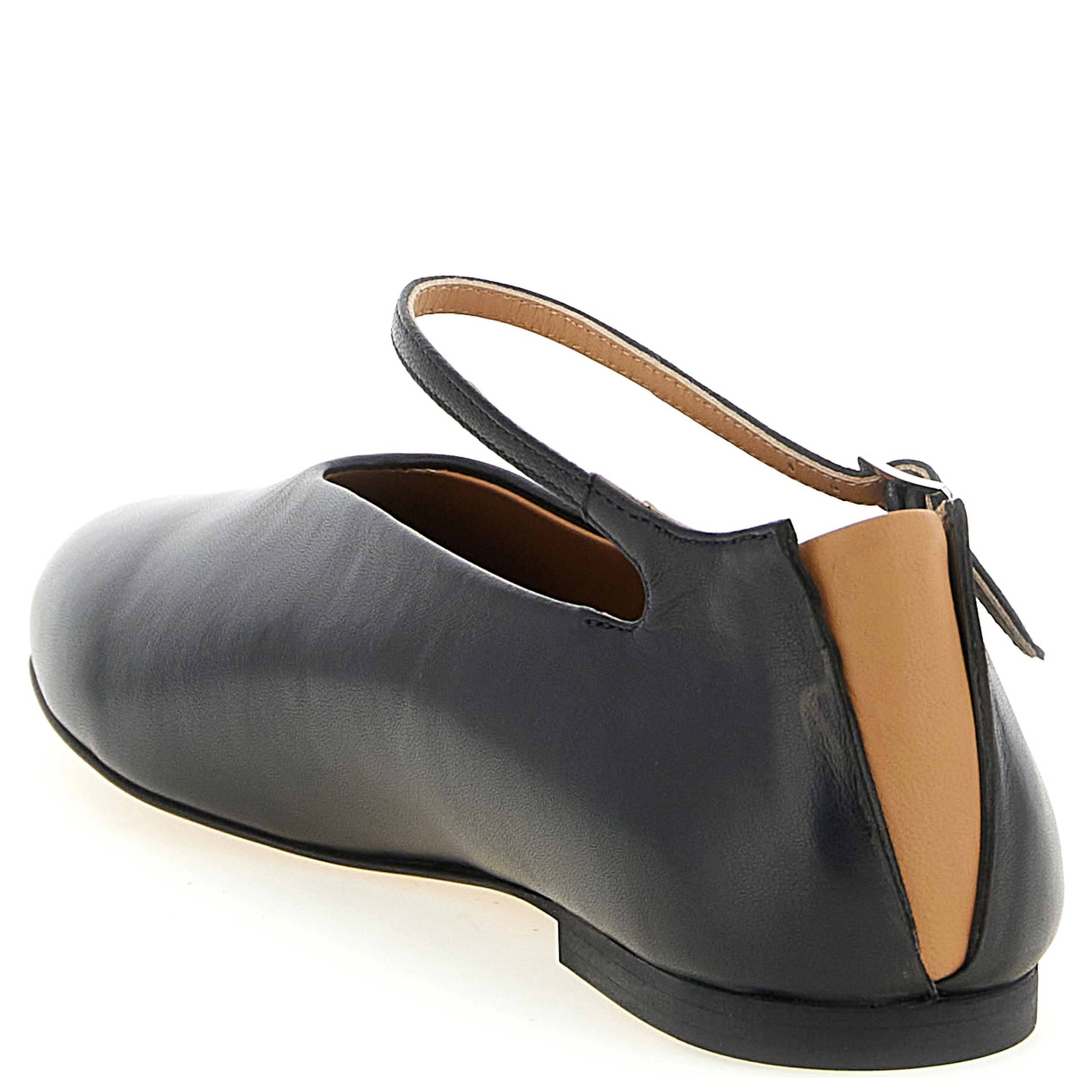 Black Calfskin Ballet Flats