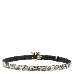 Gray Calfskin Thin Belt