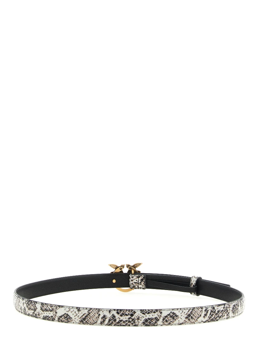 Gray Calfskin Thin Belt