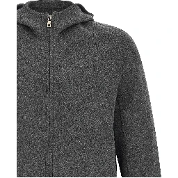 Gray Wool Full-Length Jacket