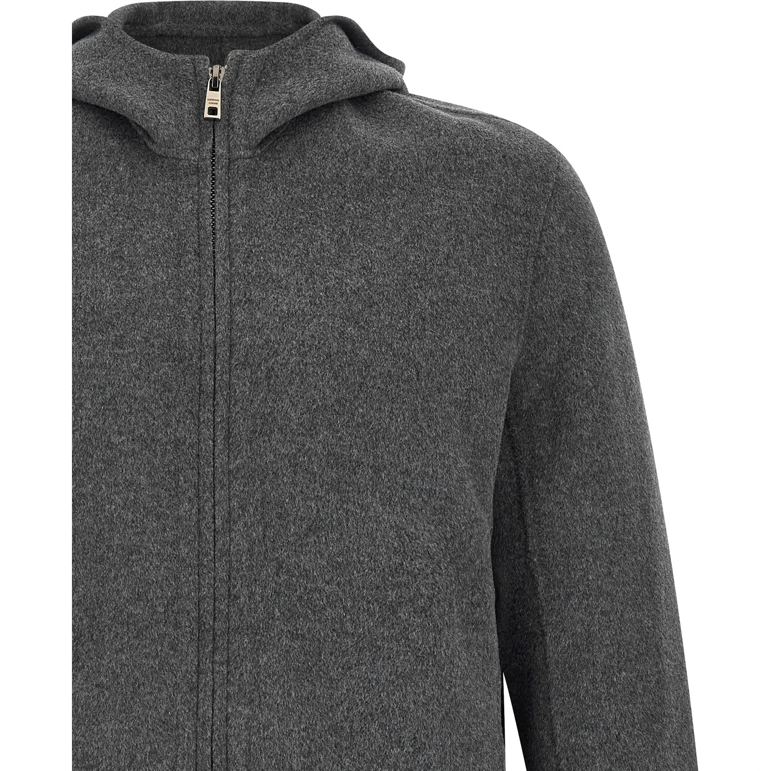 Gray Wool Full-Length Jacket