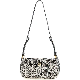 Gray Calfskin Crossbody Bag