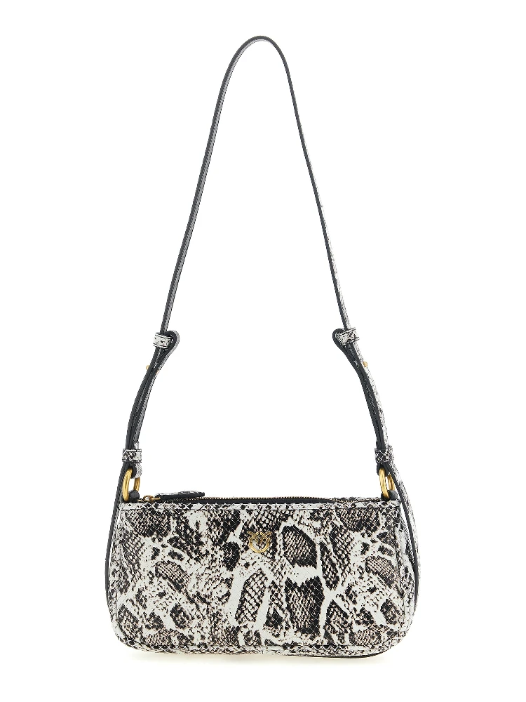 Gray Calfskin Crossbody Bag