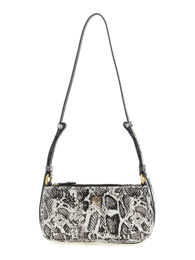 Gray Calfskin Crossbody Bag