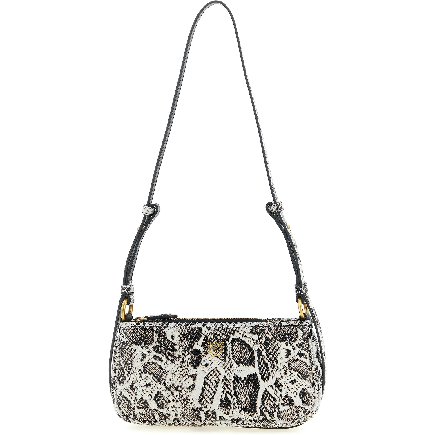 Gray Calfskin Crossbody Bag