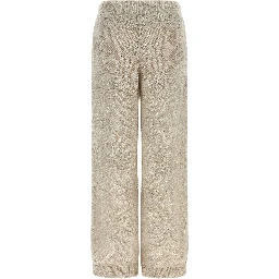 Beige Nylon Casual Pants