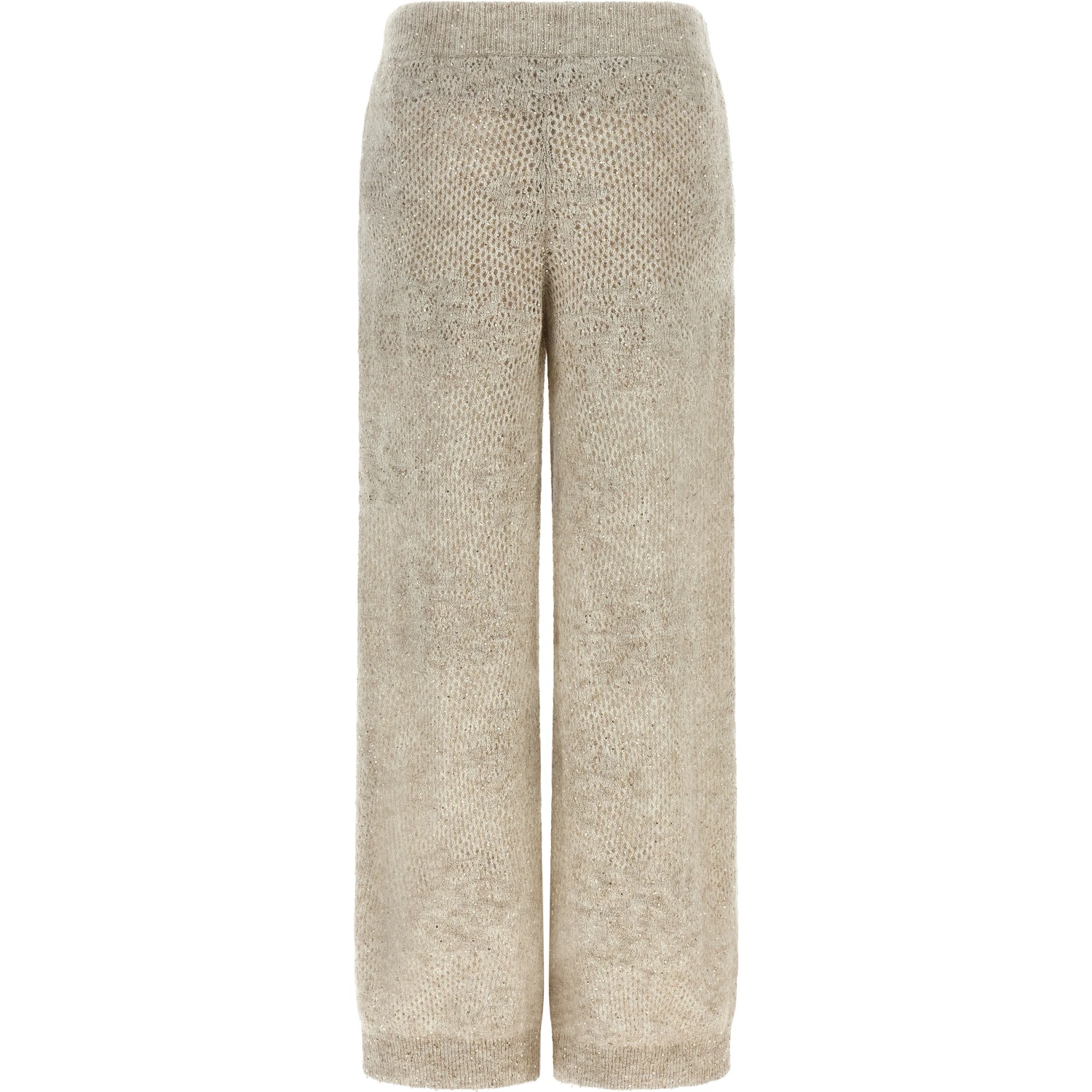 Beige Nylon Casual Pants