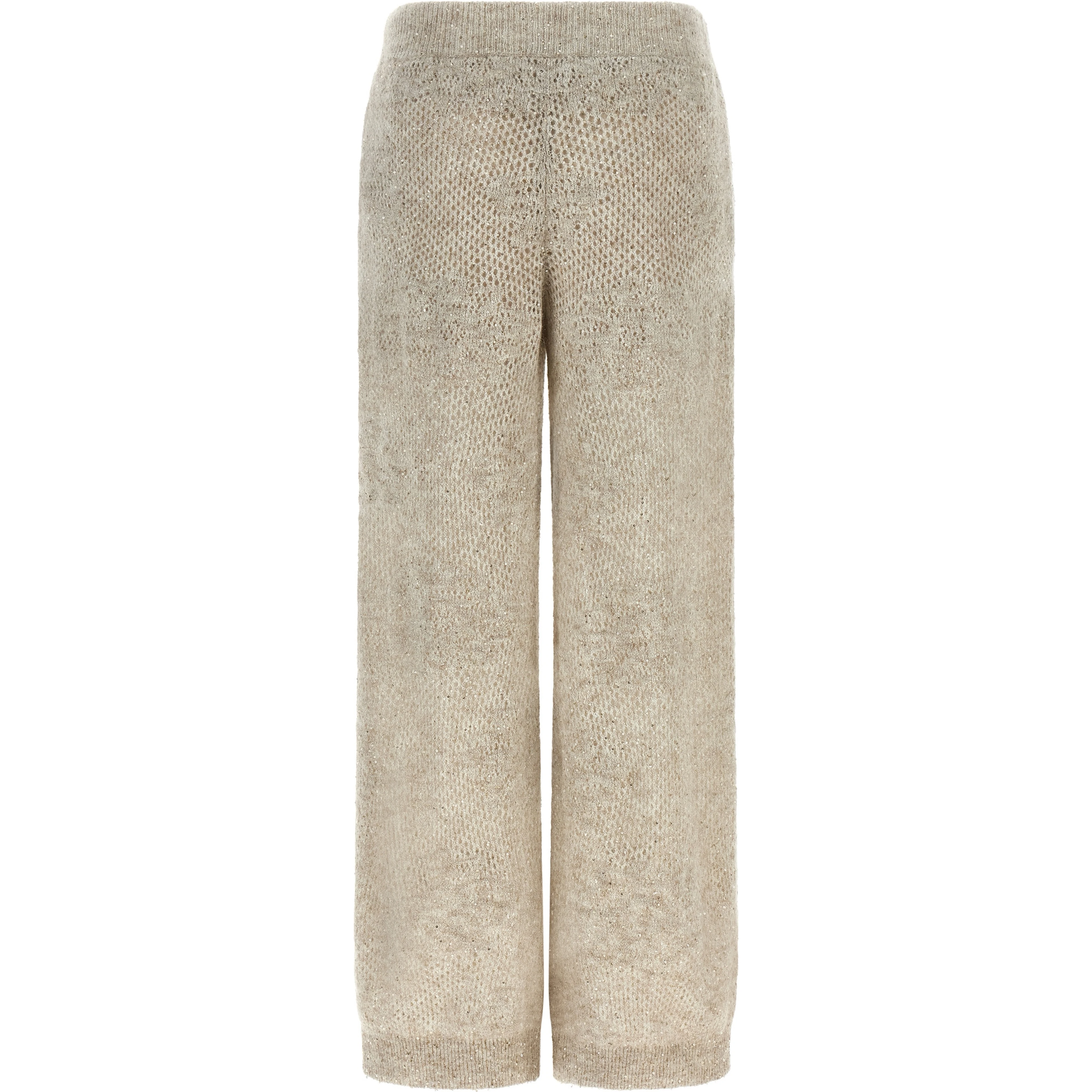 Beige Nylon Casual Pants