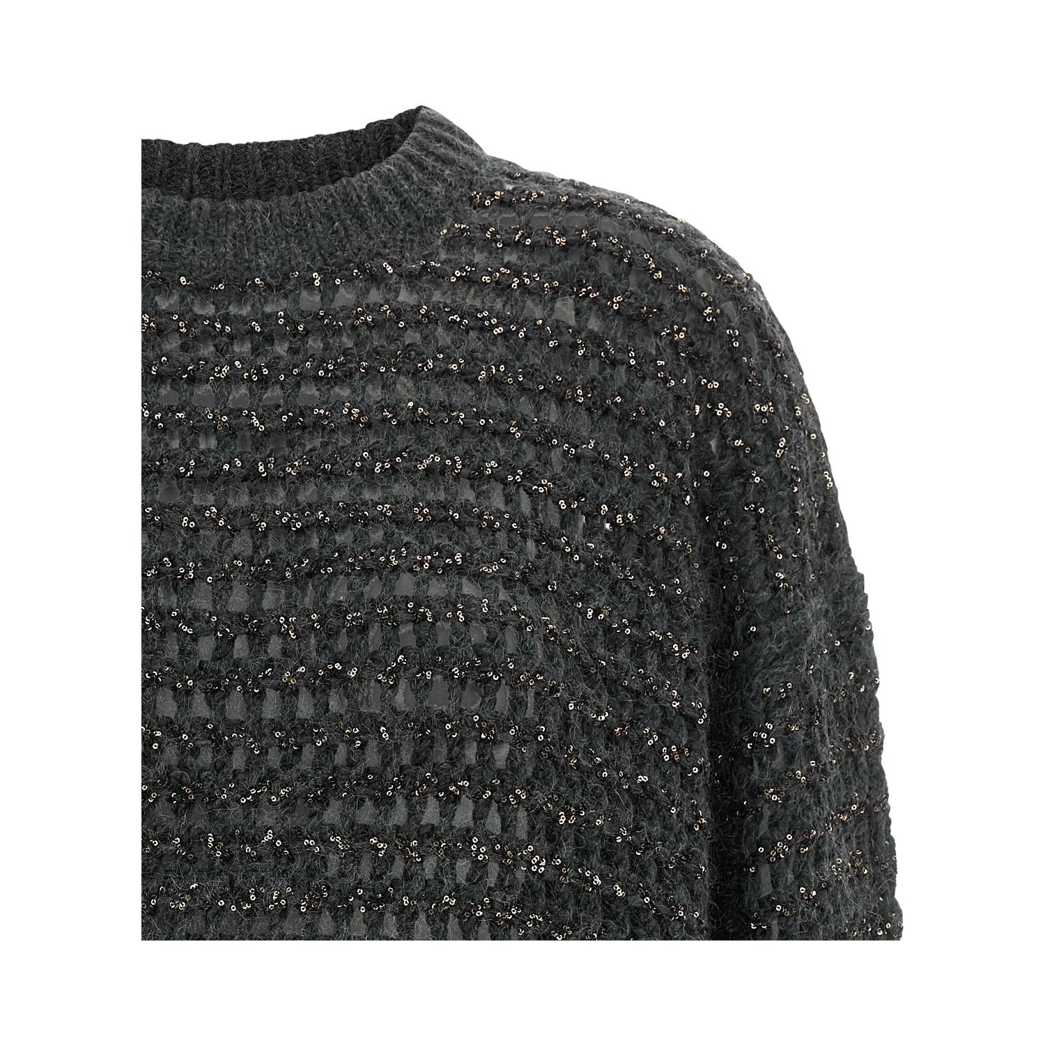 Gray Elastane Cardigan