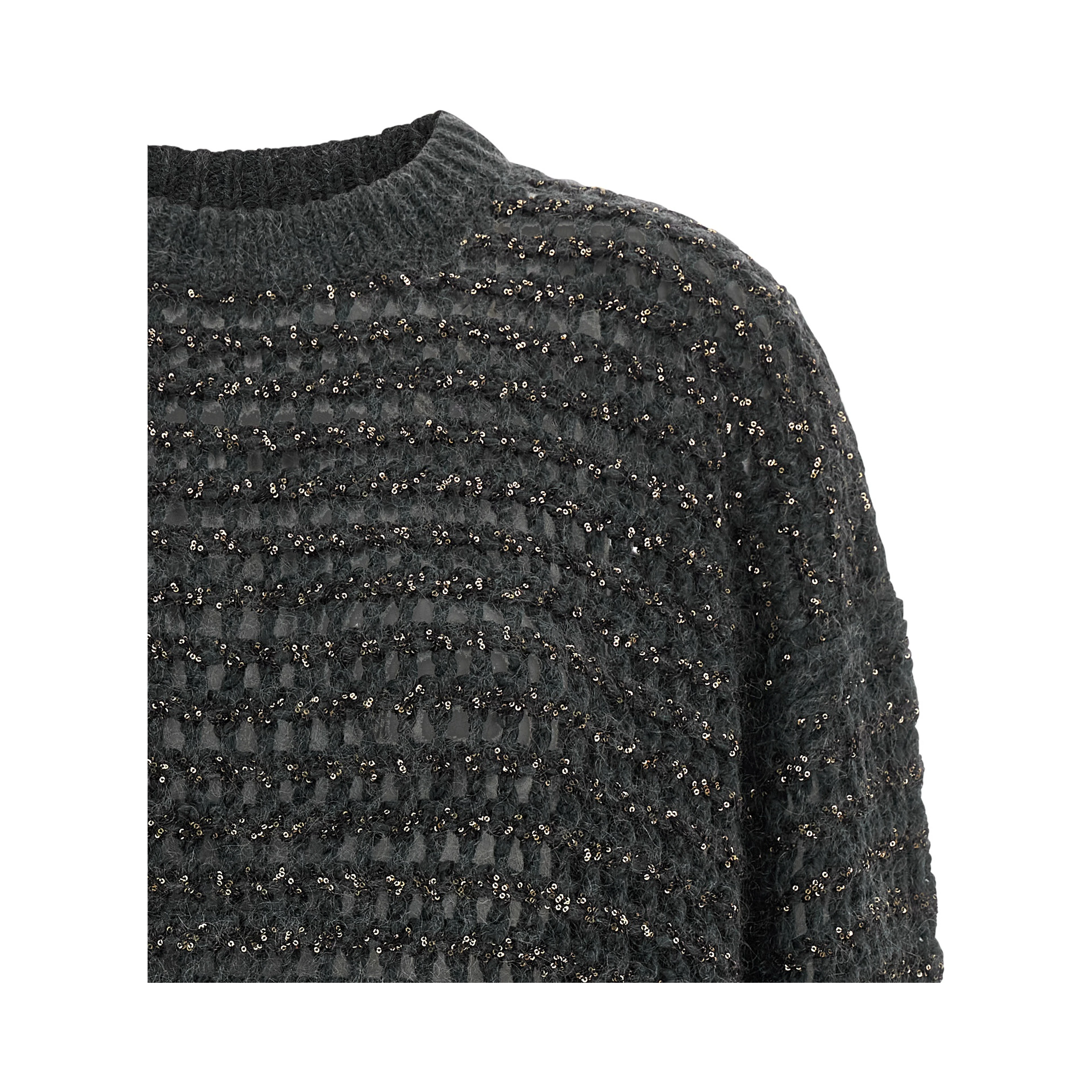 Gray Elastane Cardigan