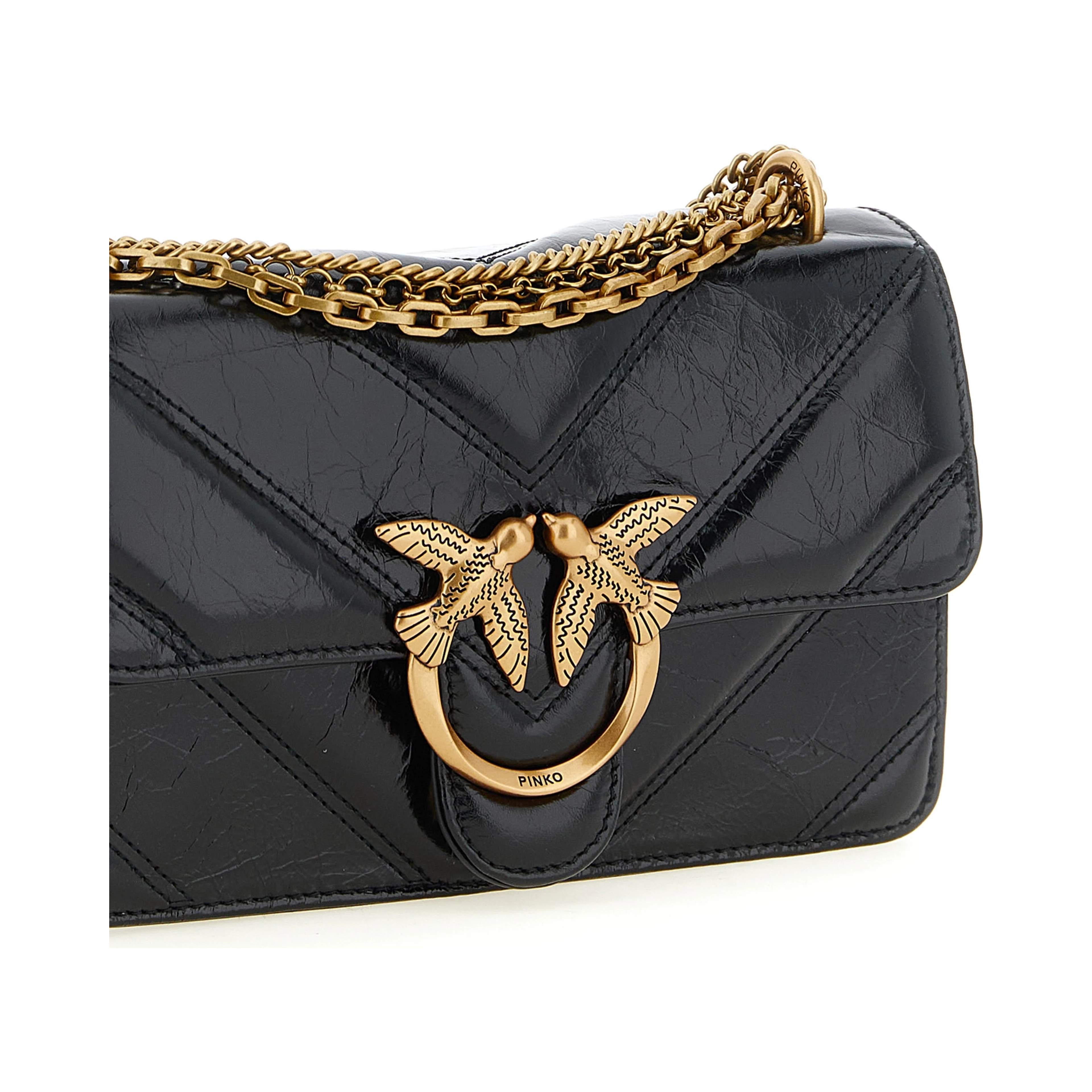 Black Calfskin Crossbody Bag