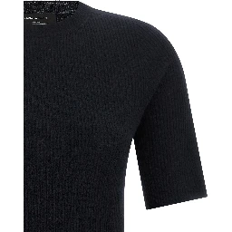 Blue Virgin Wool T-Shirt