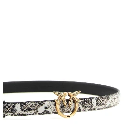 Gray Calfskin Thin Belt