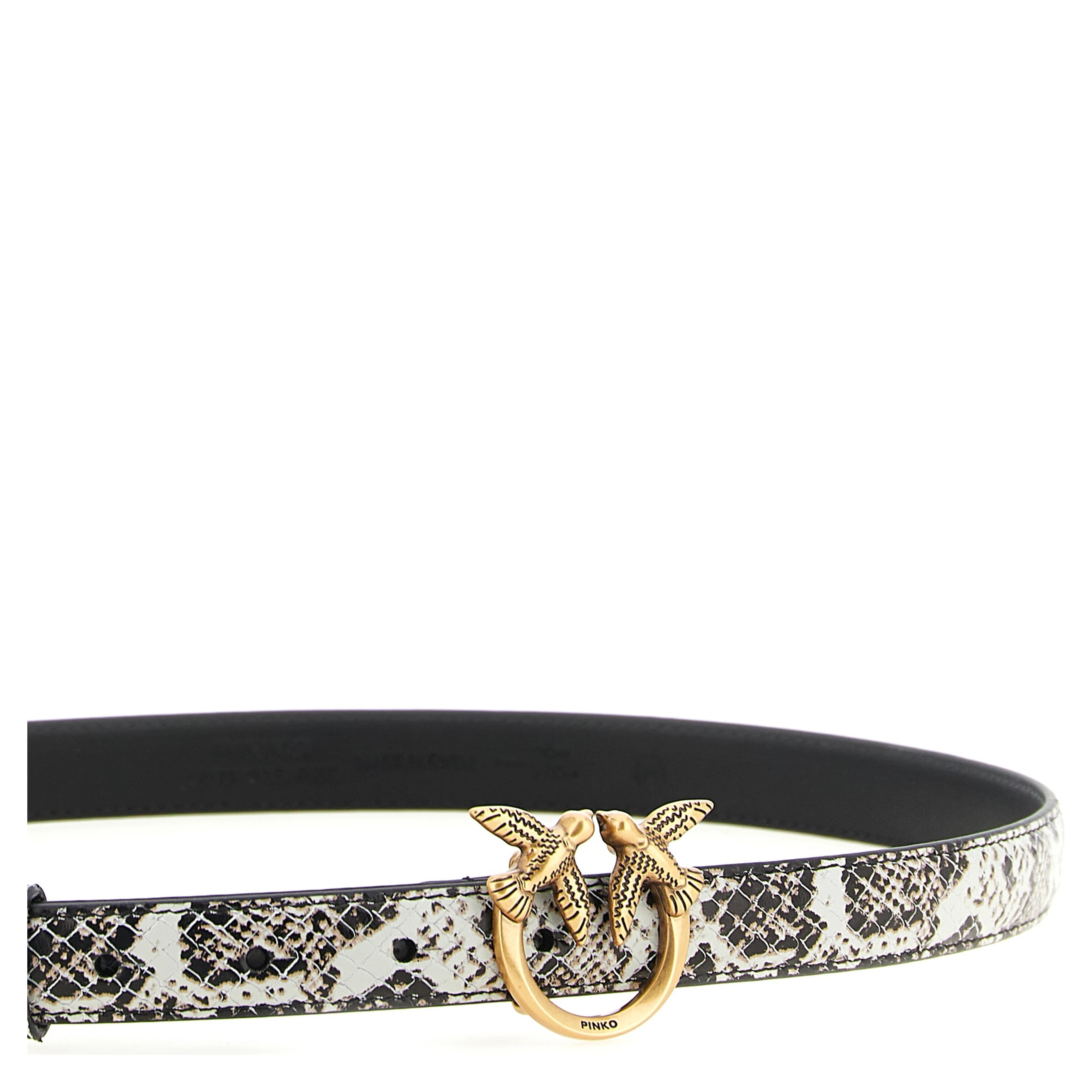 Gray Calfskin Thin Belt
