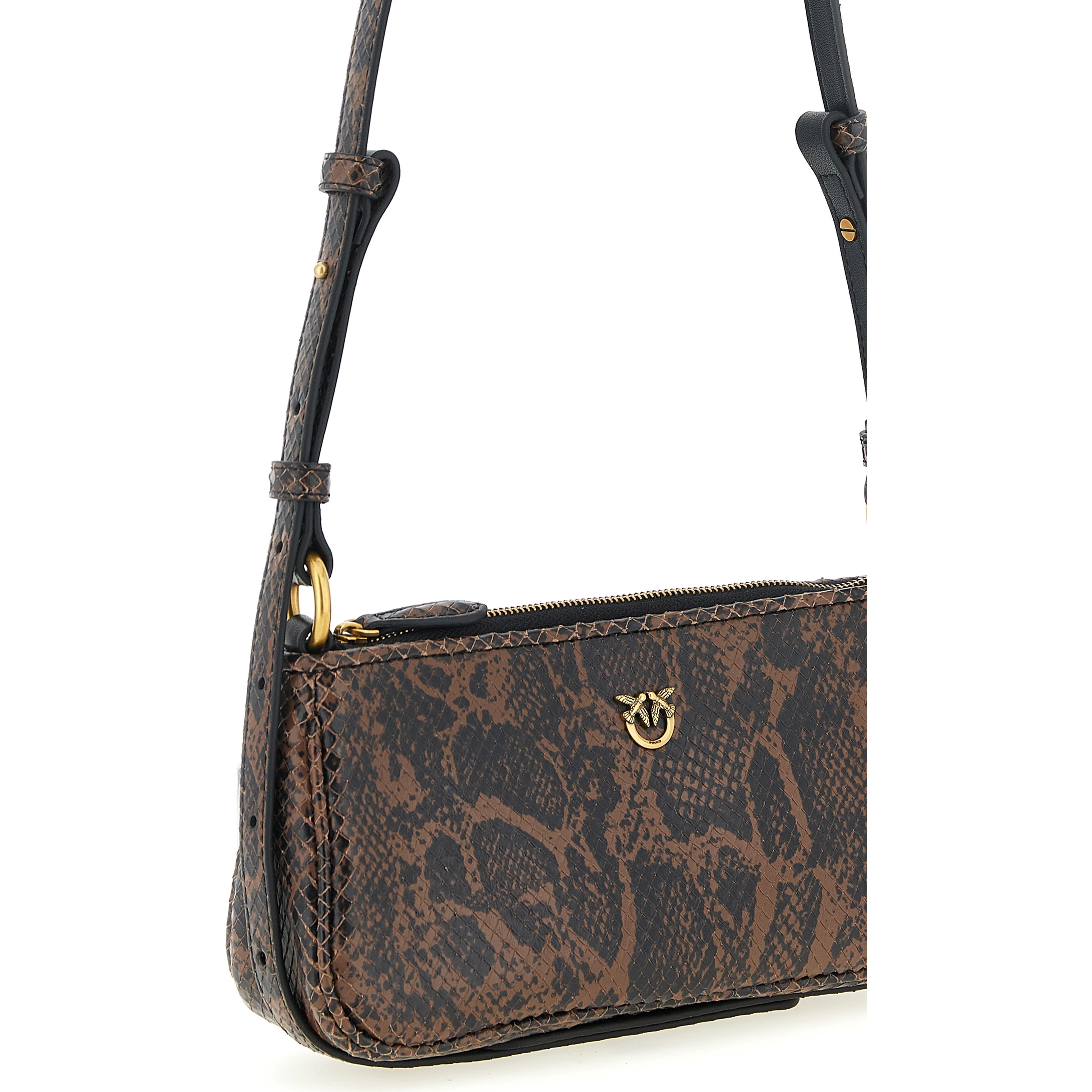 Brown Calfskin Crossbody Bag