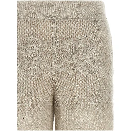 Beige Nylon Casual Pants