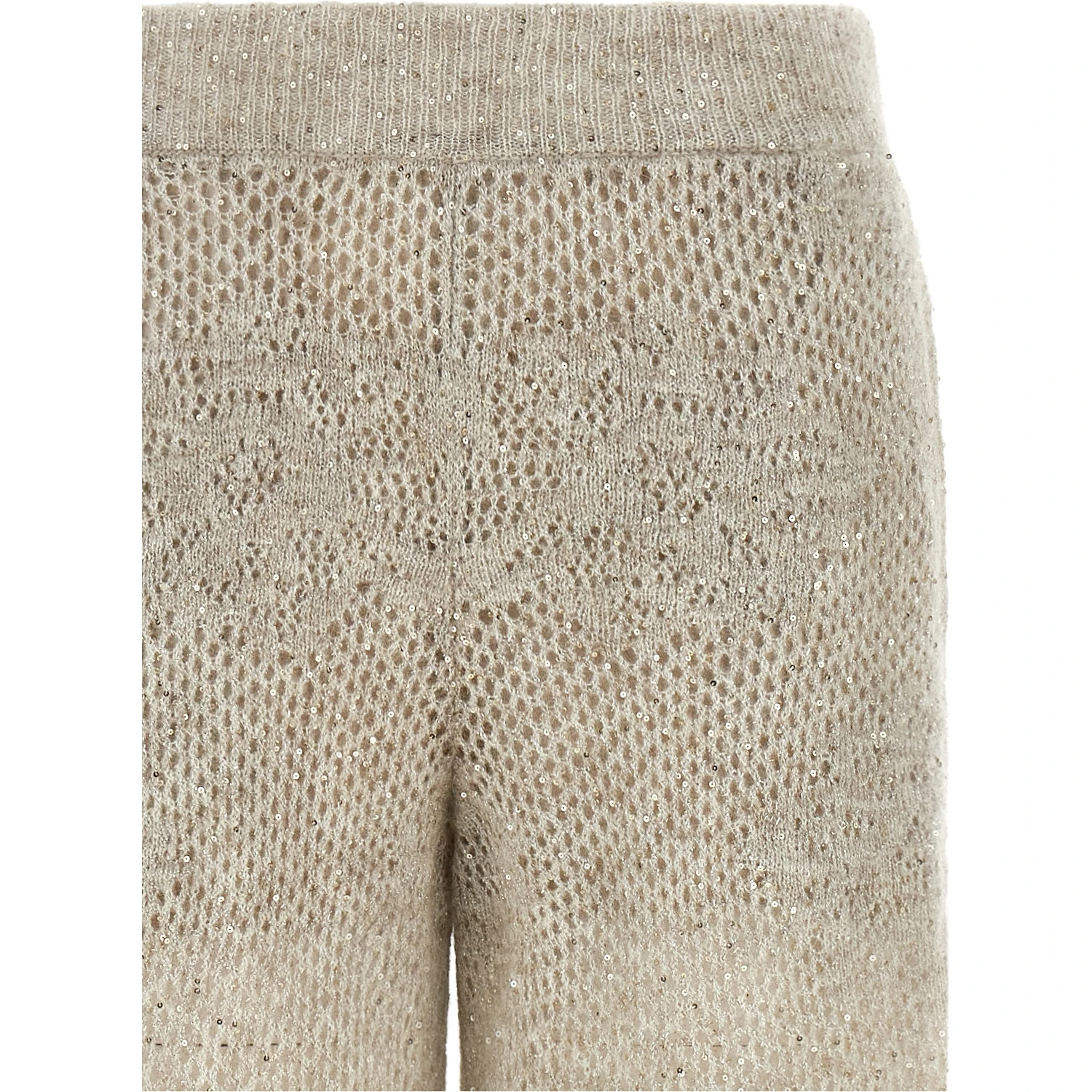 Beige Nylon Casual Pants