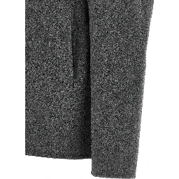 Gray Wool Full-Length Jacket