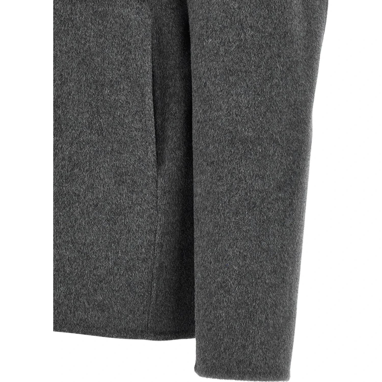 Gray Wool Full-Length Jacket