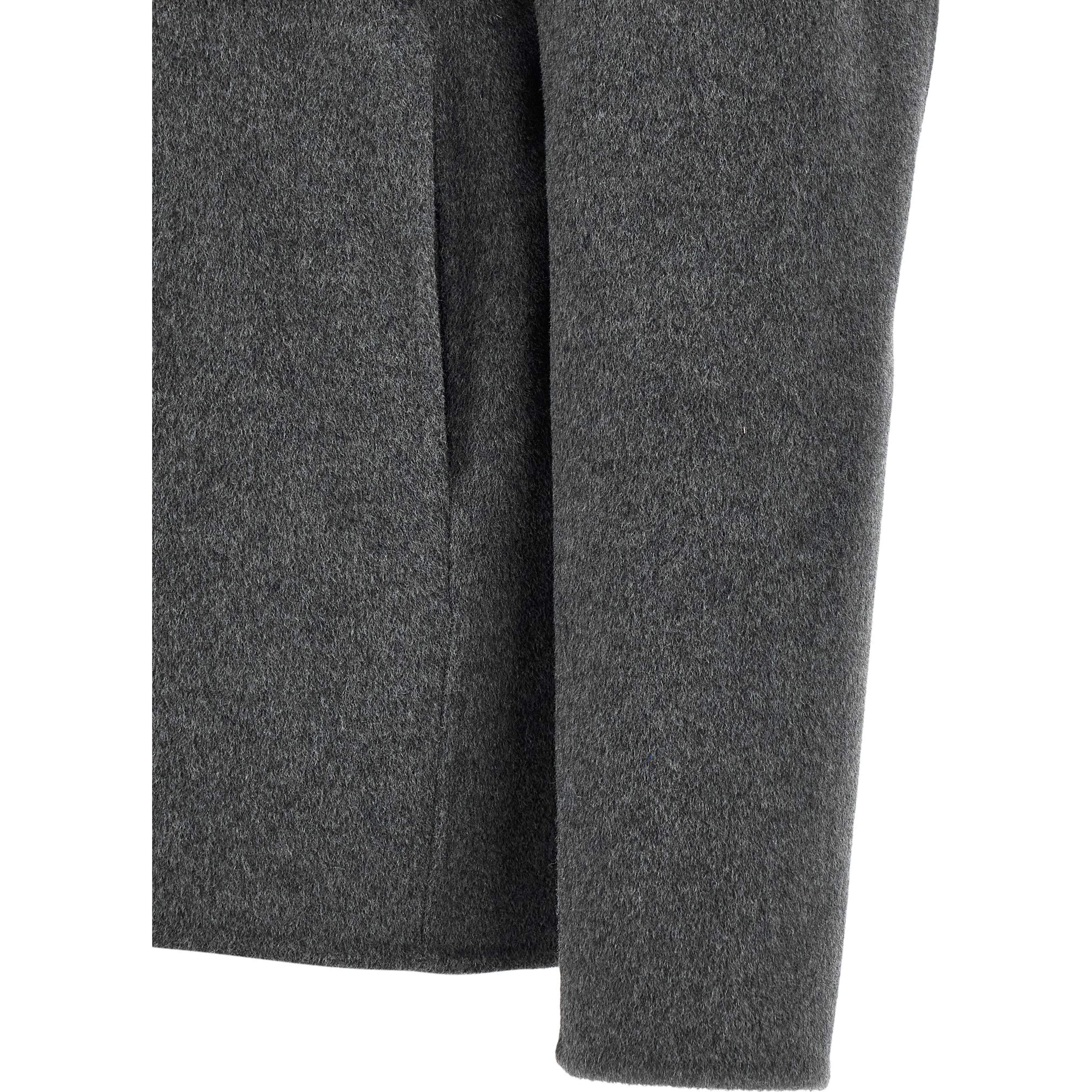 Gray Wool Full-Length Jacket